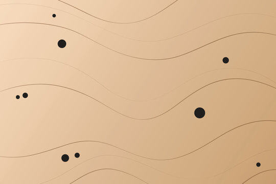Simple dynamic backdrop with smooth, flowing lines. Abstract geometric background with brown and black colors. Calming wavy lines background.