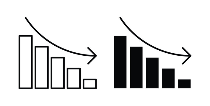 Chat arrow down icon, outline style icon for web. vector graphics