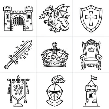 Medieval crest coat of arms heraldry.