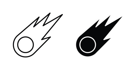 Comet icon, outline style icon for web. vector graphics © No