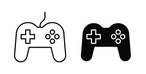 Gamepad icon, outline style icon for web. vector graphics © No