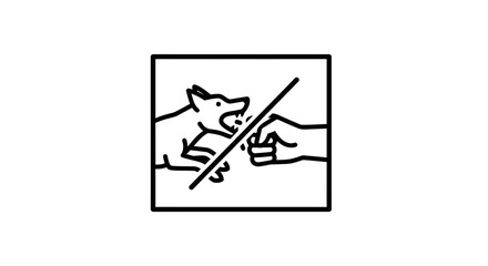Fototapeta premium no petting dog