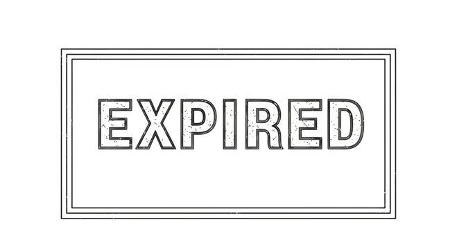 Grungy Expired Stamp Mark - Outdated and Invalid Status Concept