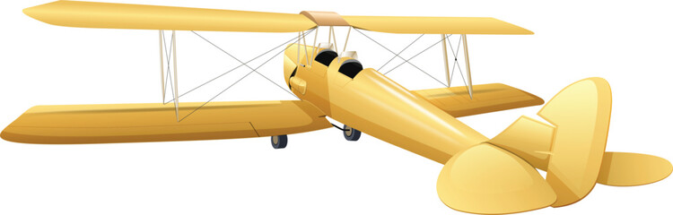 vintage biplane isolated on white © Tan Creative Studio