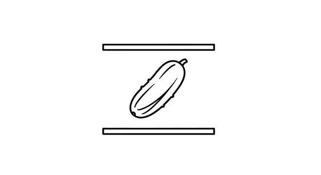 Dill Pickle Slice in Abstract Frame