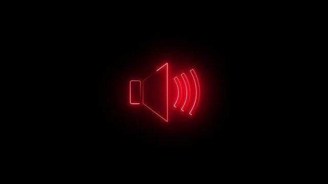 Minimalist Sound Icon Animation Clean Line Art Speaker Audio Volume Controller User Interface Digital Technology Motion Graphic Background
