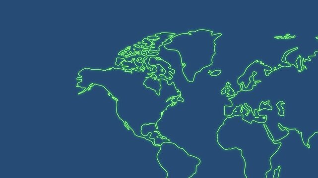 Canada Geographic Focus Expanding from Worldwide Map in Modern Motion Design