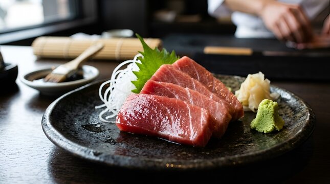 Fresh tuna sashimi platter, Japanese cuisine, dining experience