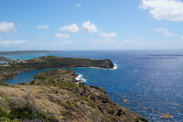 Fototapeta premium Antigua and Barbuda view from The Blockhouse Lookout, Antigua and Barbuda of Caribbean 