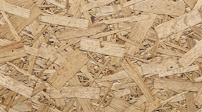 Highresolution OSB wood texture background showing compressed wood strands and flakes ideal for construction carpentry and architectural design