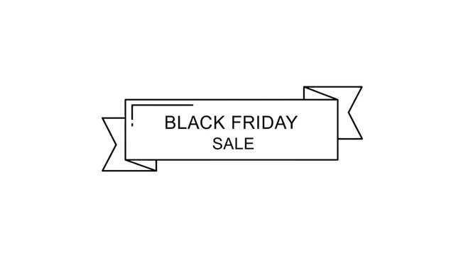 Black Friday Sale Banner - Minimalist Design for Retail Promotions