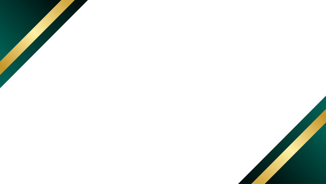 Background white with green and gold gradients. Vector can be used for banners, posters, power points, certificates, templates, slides, etc.