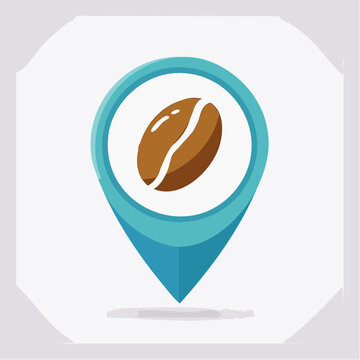 Coffee Bean Location Icon