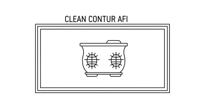 Clean Contour AFI: Abstract Line Art of a Modern Planter Pot