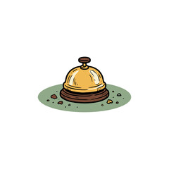 Fototapeta premium Tiny service bell with crumbs