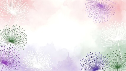 Obraz premium Soft Floral Watercolor Background Design
