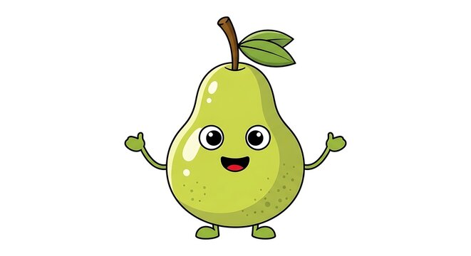 Cartoon green parrot with big eyes and beak.