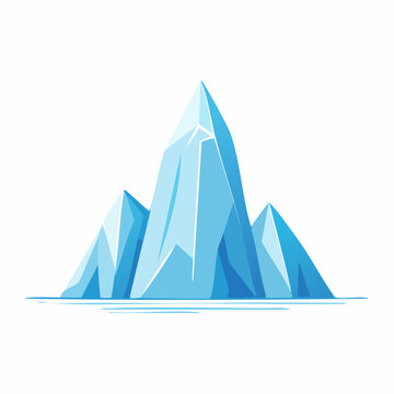 Stylized Illustration of Icebergs