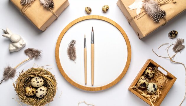 Embroidery Hoop with Thread and Gifts.