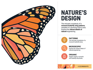 Monarch Butterfly Wing Pattern Closeup. © Kenn