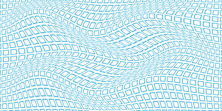 simple blue outline square dot wave pattern for banner poster background.