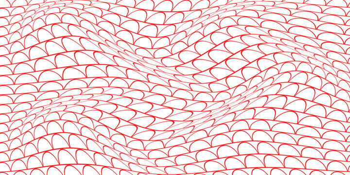 simple red outline half circle wave pattern for banner poster background.