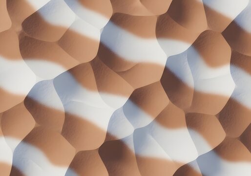 Seamless pattern of roasted coffee beans on a brown background
