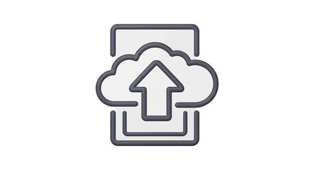 Fototapeta premium Cloud Data Storage Icon.