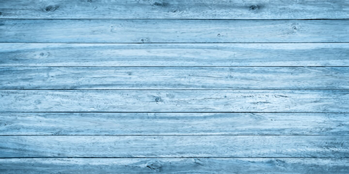 Blue wooden background with blue painted wood texture, weathered wooden planks, natural grain pattern and rustic vintage timber surface