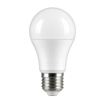 White LED Light Bulb Isolated on White Background