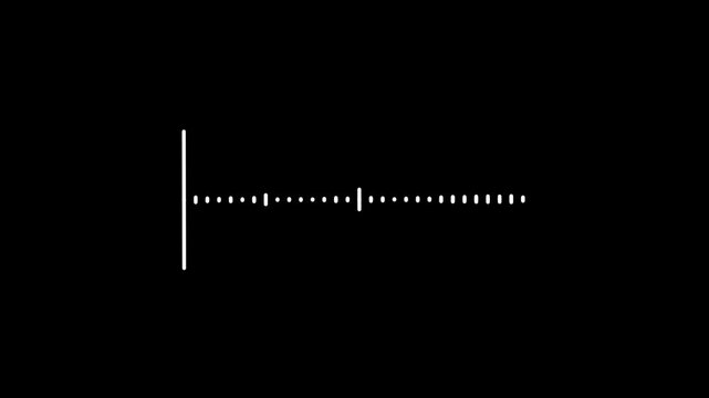 Abstract White Audio Wave Animation with Transparent Background Alpha Channel; 4K Loop Digital Sound Frequency Spectrum Visualizer, Modern Music Equalizer Lines, and Voice Waveforms.