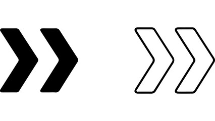 Double Arrow Symbol Set Minimalist Design © Al
