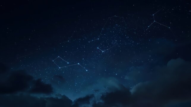 Celestial Constellations Form Intricate Patterns Against a Deep Night Sky
