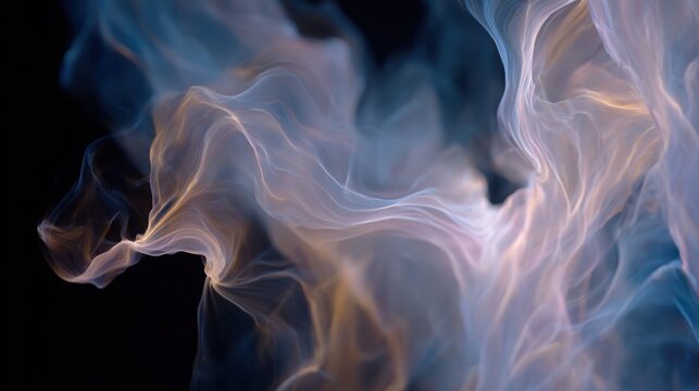 Abstract fluid energy swirls in ethereal light, a dynamic dance of cosmic motion and color.