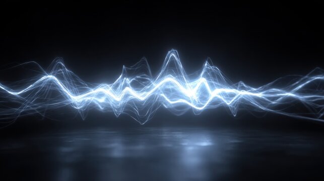 Ethereal Soundwave Visualization of Electric Energy and Light Pulses