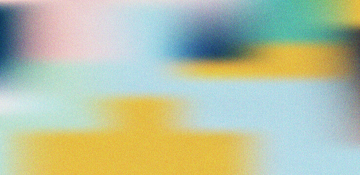 Playful multicolored abstract gradient featuring soft blur and grainy texture for a vibrant creative design