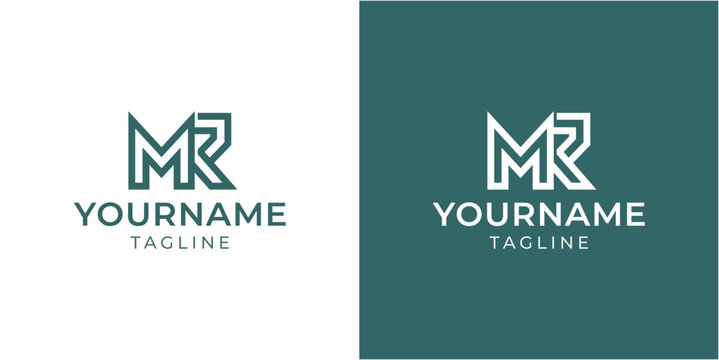 Logo design with MR initials.