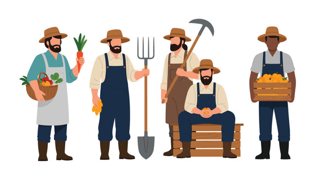 Set of medieval themed icons featuring a castle, knight in armor, king, queen, and a peasant carrying a basket.
