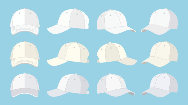 Collection of various baseball caps.