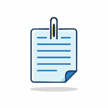Paper Clip Holding a Document