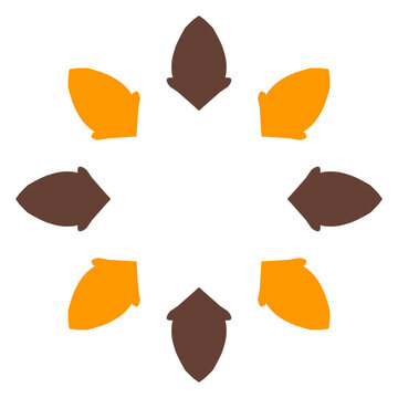 abstract floral illustration in eart tones