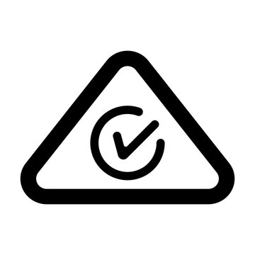 RCM Compliance Mark Triangle Check Symbol Icon