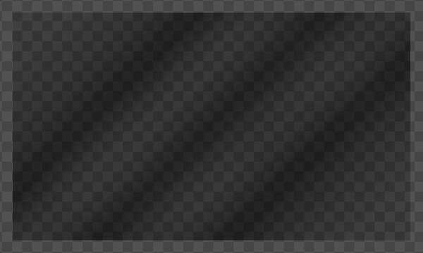 Realistic window glass reflection with transparent background