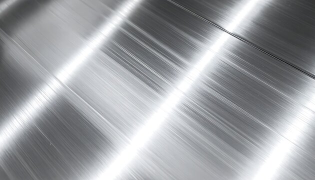 Shiny metal surface with light reflections.