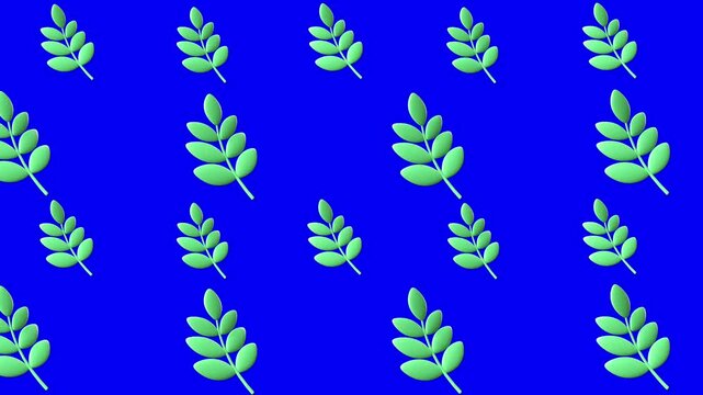 green leaves motion animation background