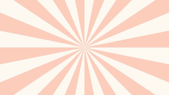 淡いオレンジのサンバーストが回転する配信向けループ背景動画素材