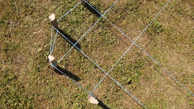 marking for digging a house foundation