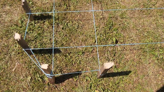 marking for digging a house foundation