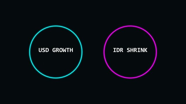 Dynamic infographic showing currency growth and market fluctuations