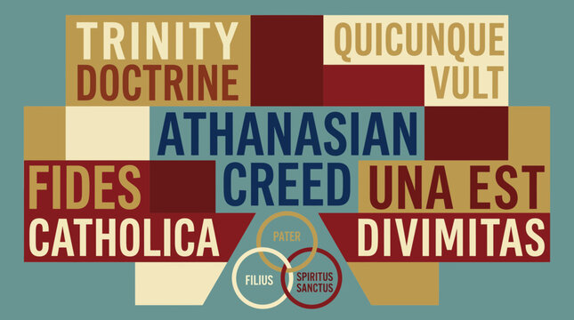 Athanasian Creed Typography Poster for Trinity Doctrine